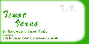 timot veres business card